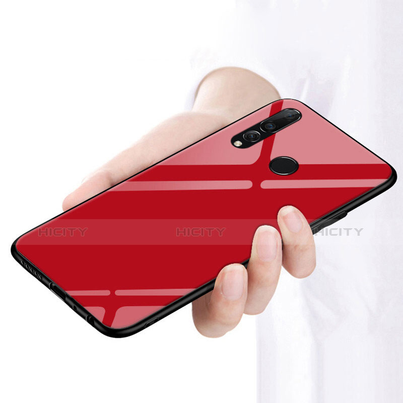 Custodia Silicone Ultra Sottile Morbida Specchio per Huawei Enjoy 9s Rosso