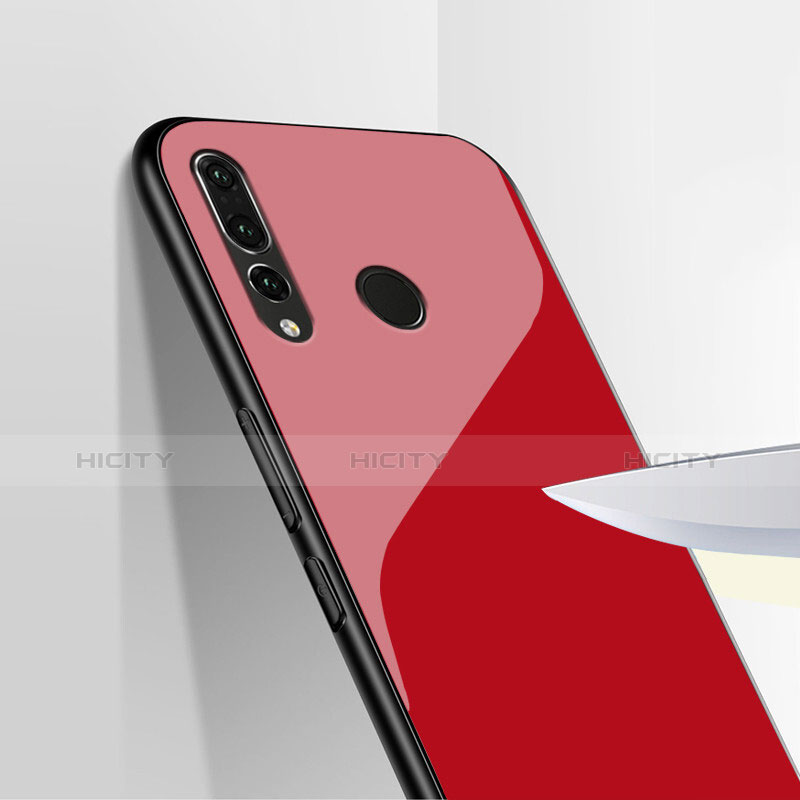 Custodia Silicone Ultra Sottile Morbida Specchio per Huawei Enjoy 9s Rosso