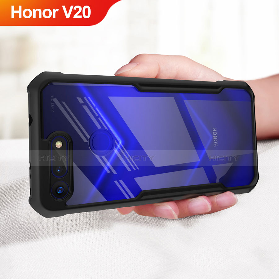 Custodia Silicone Ultra Sottile Morbida Specchio per Huawei Honor View 20 Nero