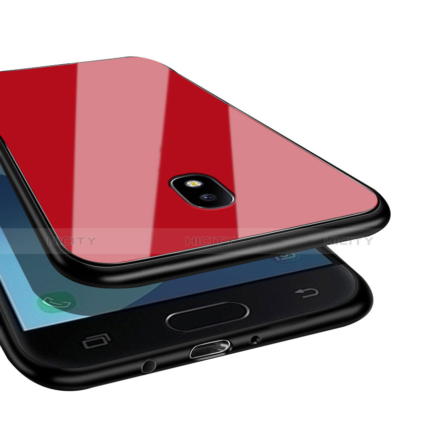 Custodia Silicone Ultra Sottile Morbida Specchio per Samsung Galaxy J5 (2017) Duos J530F Rosso