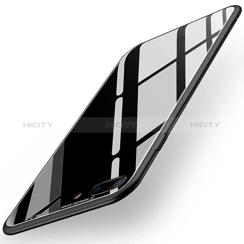 Custodia Silicone Ultra Sottile Morbida Specchio R05 per Apple iPhone 8 Plus Nero