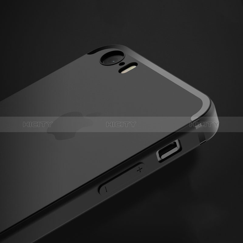 Custodia Silicone Ultra Sottile Morbida U02 per Apple iPhone 5 Nero