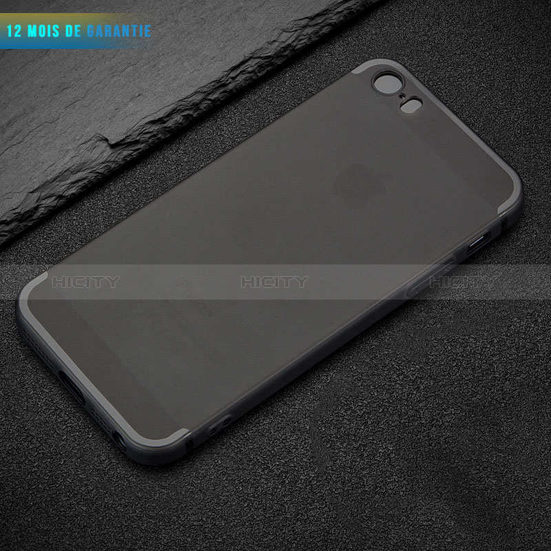 Custodia Silicone Ultra Sottile Morbida U02 per Apple iPhone SE Nero
