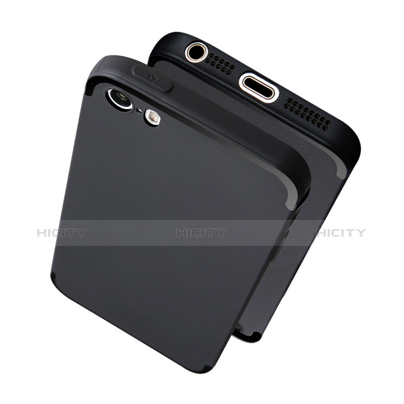 Custodia Silicone Ultra Sottile Morbida U04 per Apple iPhone 5 Nero