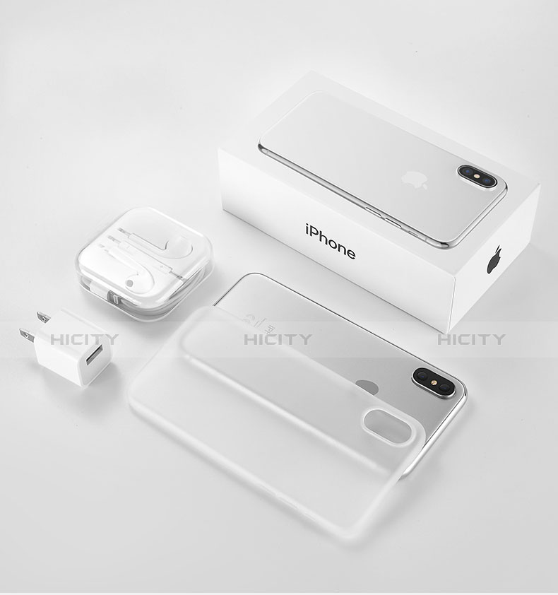 Custodia TPU Trasparente Ultra Slim Morbida T04 per Apple iPhone Xs Bianco