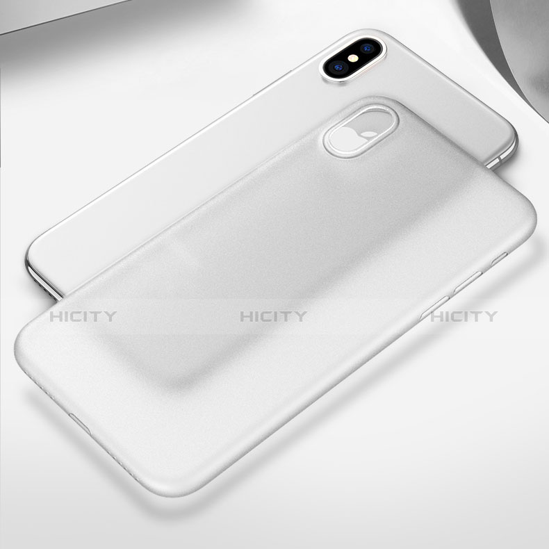 Custodia TPU Trasparente Ultra Slim Morbida T04 per Apple iPhone Xs Max Bianco
