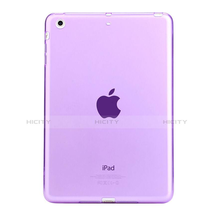 Custodia TPU Trasparente Ultra Sottile Morbida per Apple iPad Mini 2 Viola