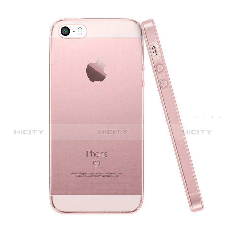 Custodia TPU Trasparente Ultra Sottile Morbida per Apple iPhone SE Rosa