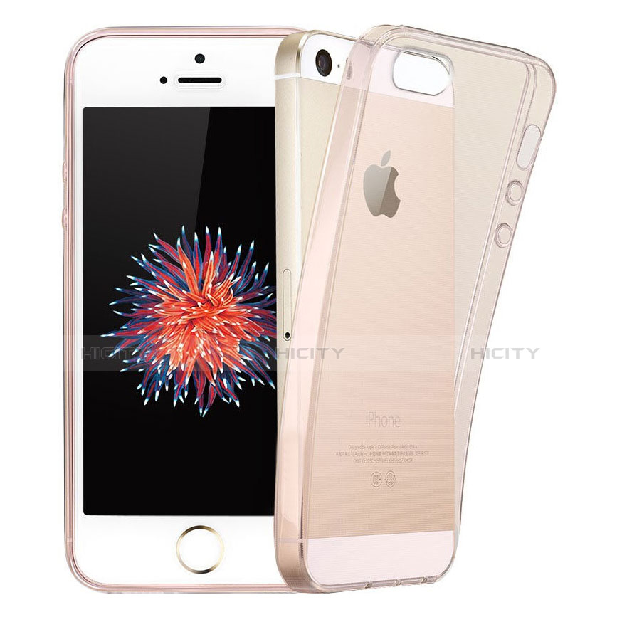 Custodia TPU Trasparente Ultra Sottile Morbida per Apple iPhone SE Rosa