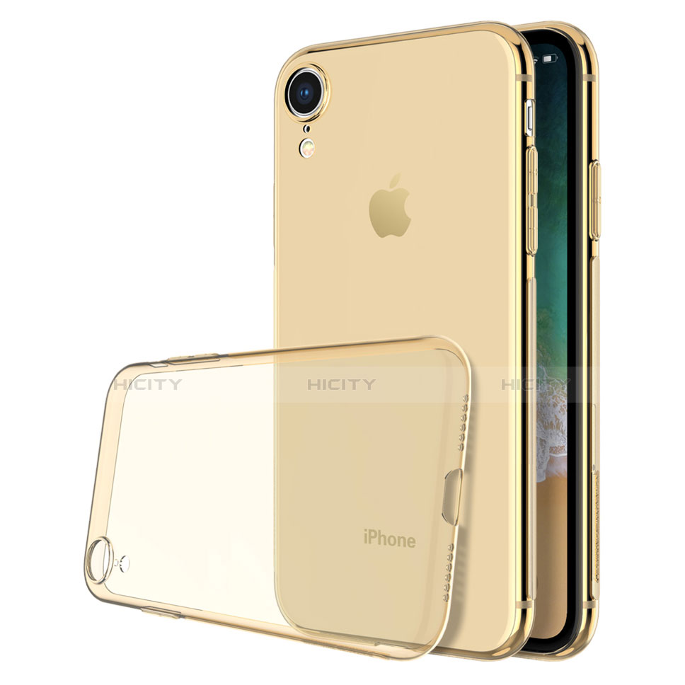 Custodia TPU Trasparente Ultra Sottile Morbida per Apple iPhone XR Oro