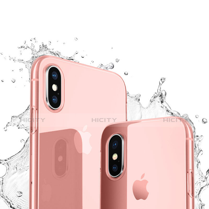 Custodia TPU Trasparente Ultra Sottile Morbida per Apple iPhone Xs Rosa
