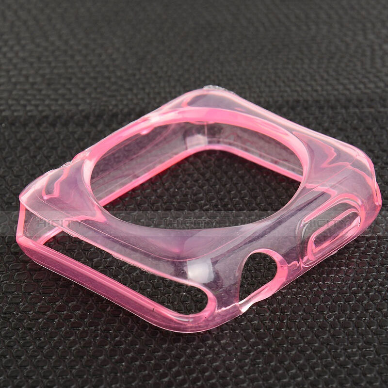 Custodia TPU Trasparente Ultra Sottile Morbida per Apple iWatch 2 42mm Rosa