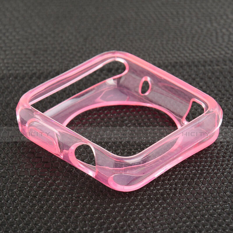 Custodia TPU Trasparente Ultra Sottile Morbida per Apple iWatch 2 42mm Rosa