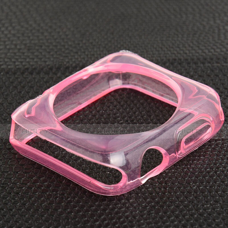 Custodia TPU Trasparente Ultra Sottile Morbida per Apple iWatch 3 38mm Rosa