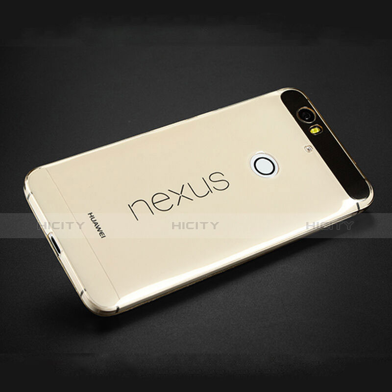 Custodia TPU Trasparente Ultra Sottile Morbida per Google Nexus 6P Oro