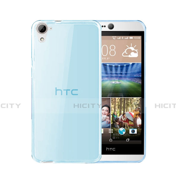 Custodia TPU Trasparente Ultra Sottile Morbida per HTC Desire 826 826T 826W Blu