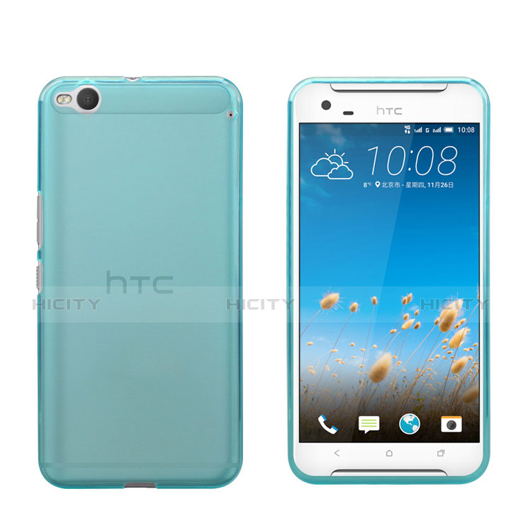 Custodia TPU Trasparente Ultra Sottile Morbida per HTC One X9 Blu