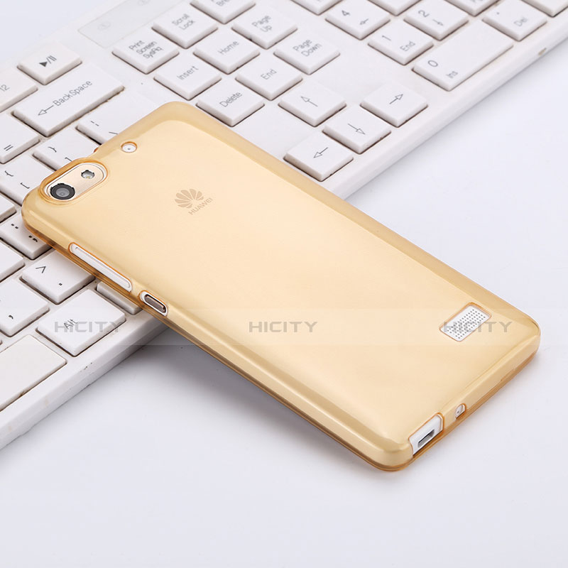 Custodia TPU Trasparente Ultra Sottile Morbida per Huawei G Play Mini Oro