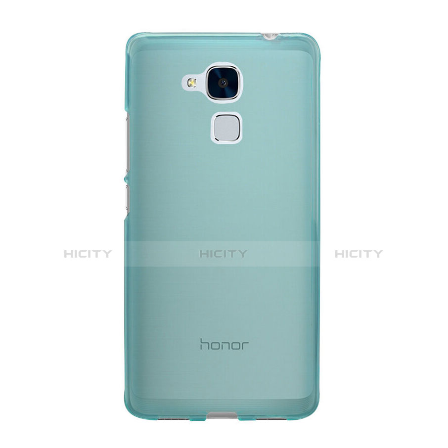 Custodia TPU Trasparente Ultra Sottile Morbida per Huawei Honor 5C Blu