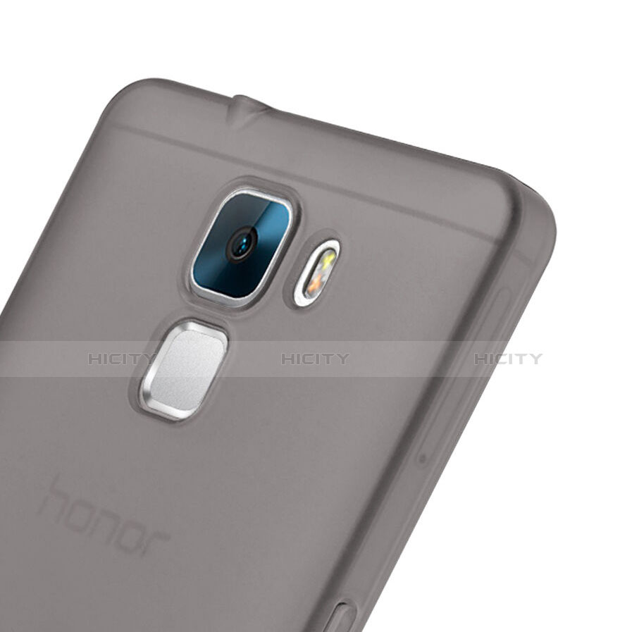 Custodia TPU Trasparente Ultra Sottile Morbida per Huawei Honor 7 Grigio