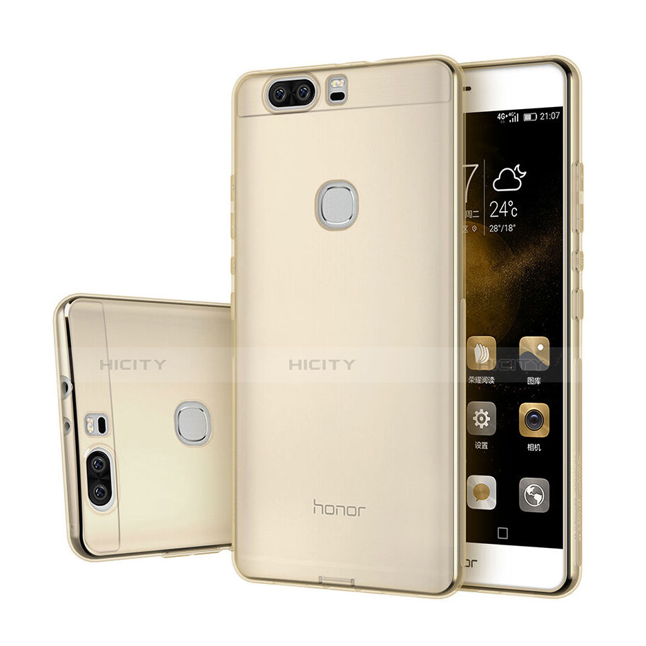 Custodia TPU Trasparente Ultra Sottile Morbida per Huawei Honor V8 Oro