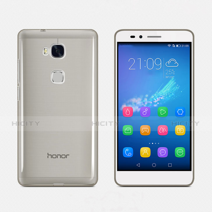 Custodia TPU Trasparente Ultra Sottile Morbida per Huawei Honor X5 Grigio