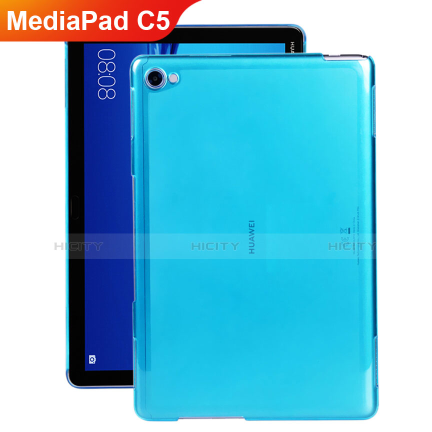 Custodia TPU Trasparente Ultra Sottile Morbida per Huawei MediaPad C5 10 10.1 BZT-W09 AL00 Blu