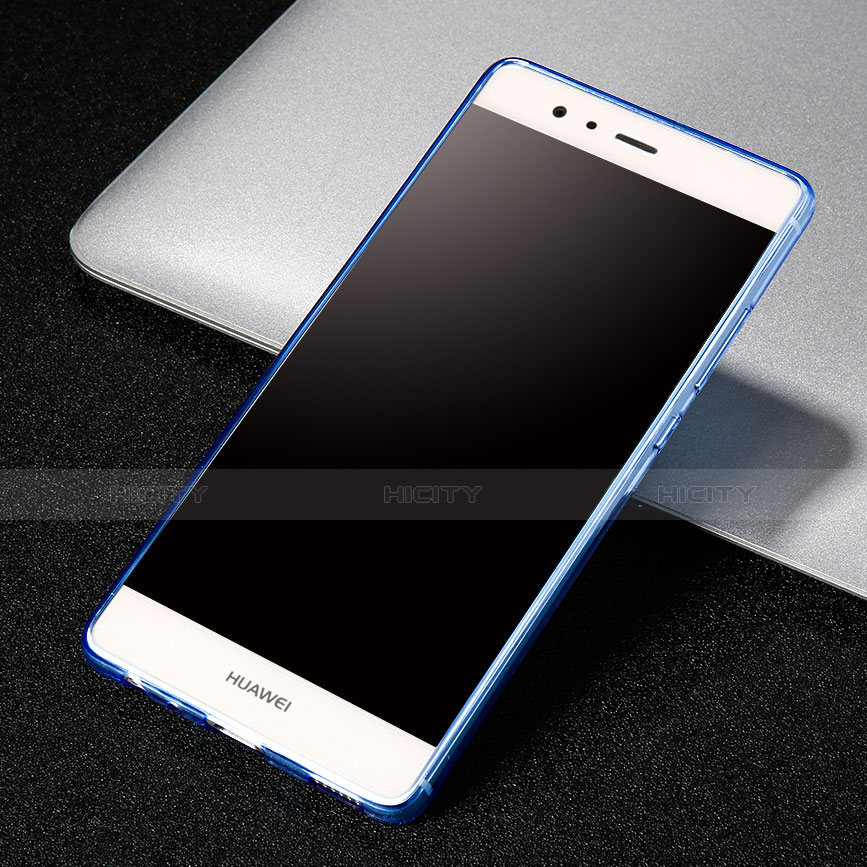 Custodia TPU Trasparente Ultra Sottile Morbida per Huawei P9 Plus Blu