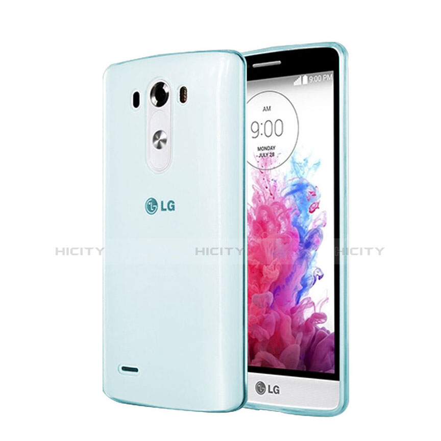 Custodia TPU Trasparente Ultra Sottile Morbida per LG G3 Blu