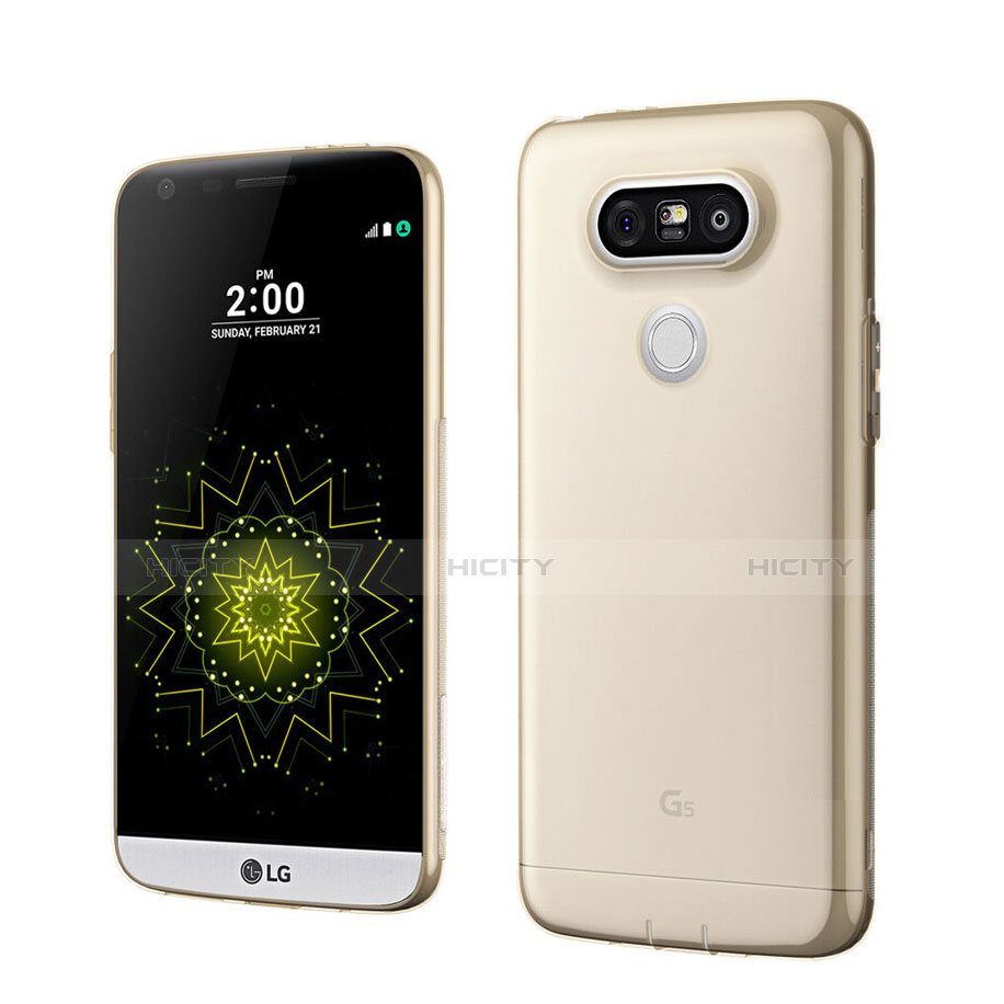 Custodia TPU Trasparente Ultra Sottile Morbida per LG G5 Oro