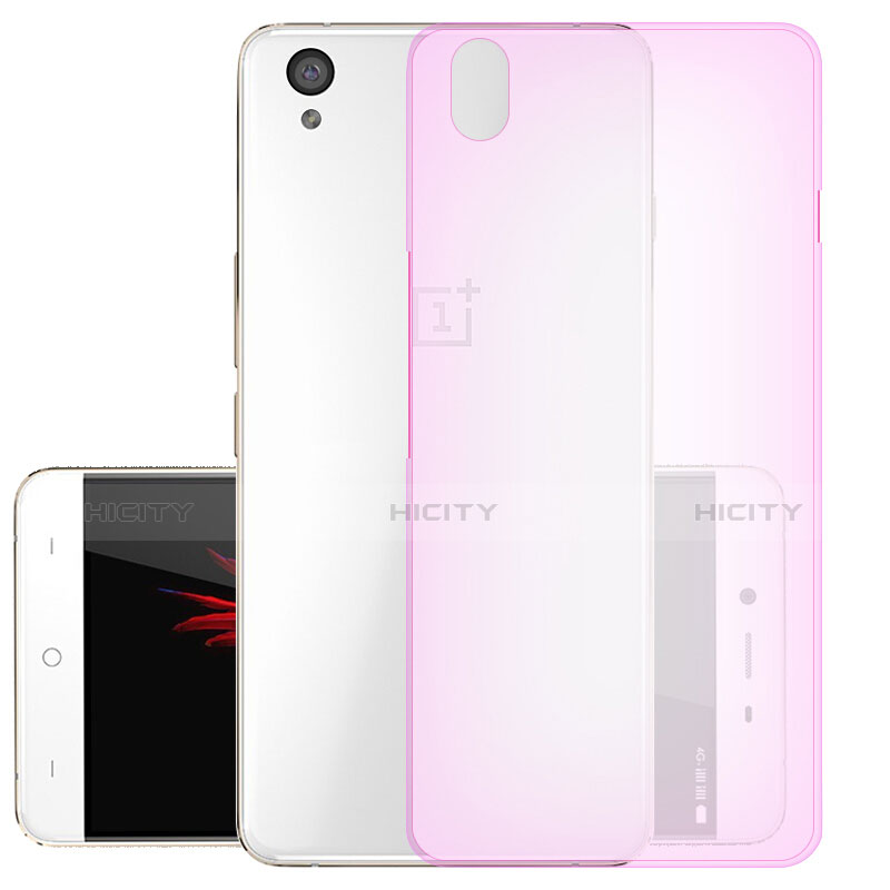 Custodia TPU Trasparente Ultra Sottile Morbida per OnePlus X Rosa