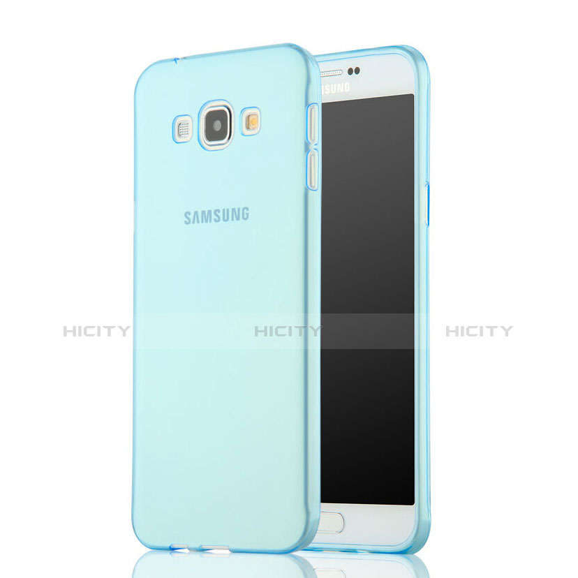 Custodia TPU Trasparente Ultra Sottile Morbida per Samsung Galaxy A7 SM-A700 Blu