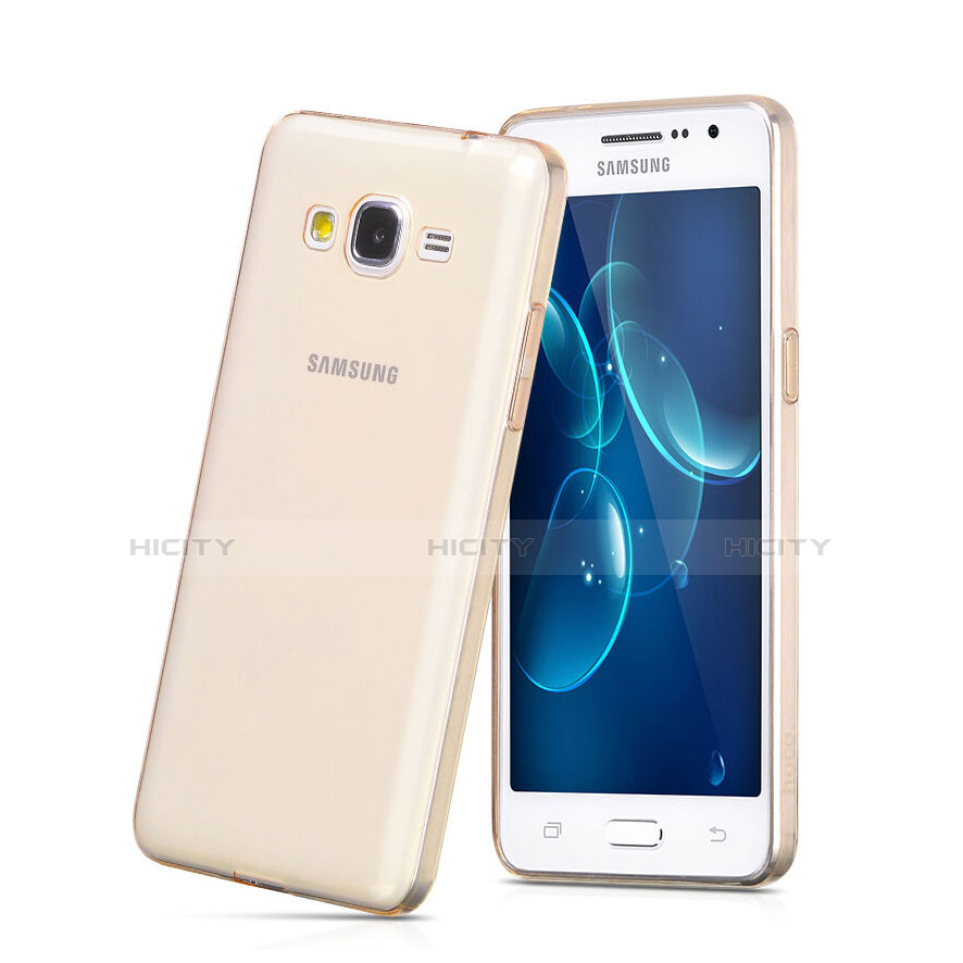 Custodia TPU Trasparente Ultra Sottile Morbida per Samsung Galaxy Grand Prime 4G G531F Duos TV Oro