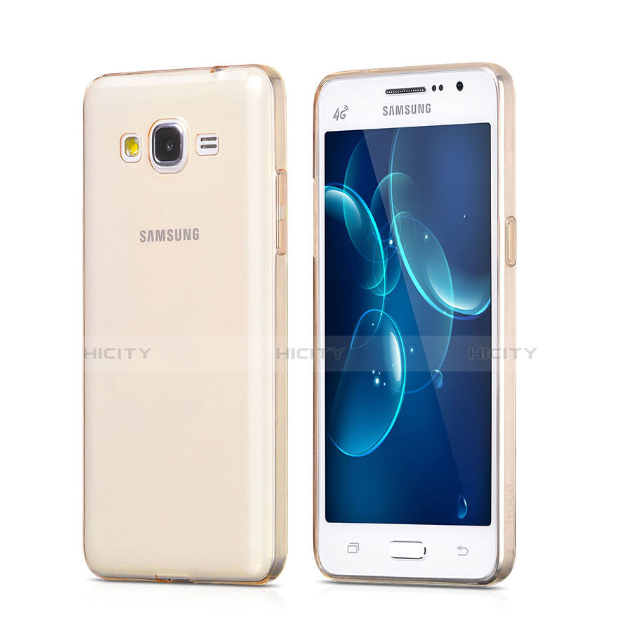 Custodia TPU Trasparente Ultra Sottile Morbida per Samsung Galaxy Grand Prime SM-G530H Oro