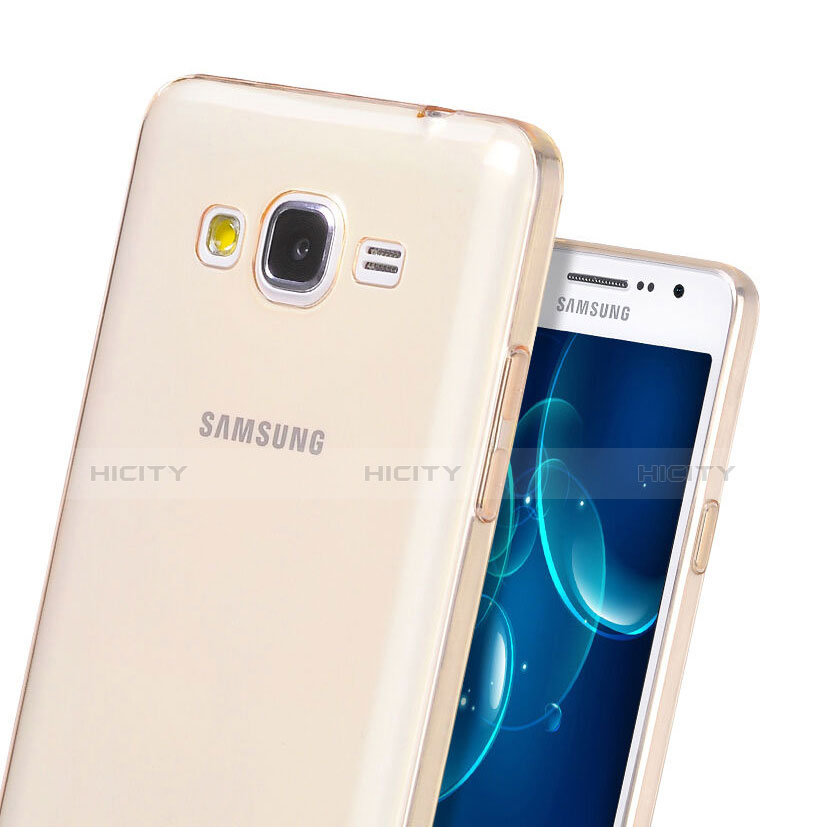 Custodia TPU Trasparente Ultra Sottile Morbida per Samsung Galaxy Grand Prime SM-G530H Oro