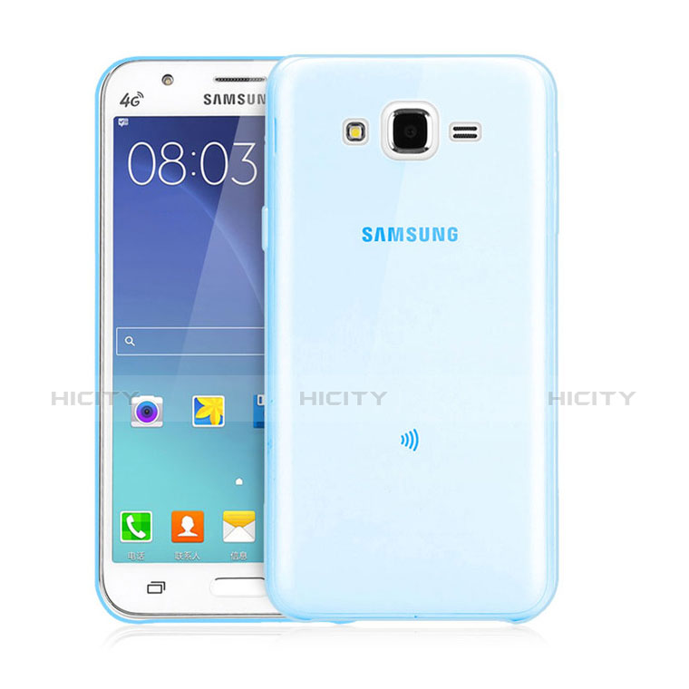 Custodia TPU Trasparente Ultra Sottile Morbida per Samsung Galaxy J3 Blu