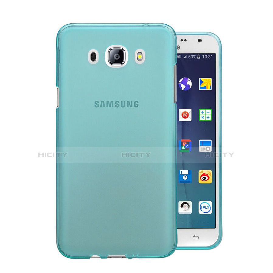 Custodia TPU Trasparente Ultra Sottile Morbida per Samsung Galaxy J5 (2016) J510FN J5108 Blu
