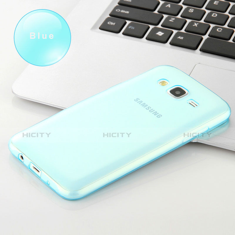 Custodia TPU Trasparente Ultra Sottile Morbida per Samsung Galaxy J7 SM-J700F J700H Blu