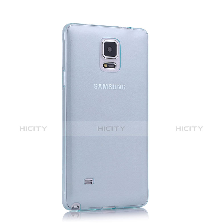 Custodia TPU Trasparente Ultra Sottile Morbida per Samsung Galaxy Note 4 SM-N910F Blu