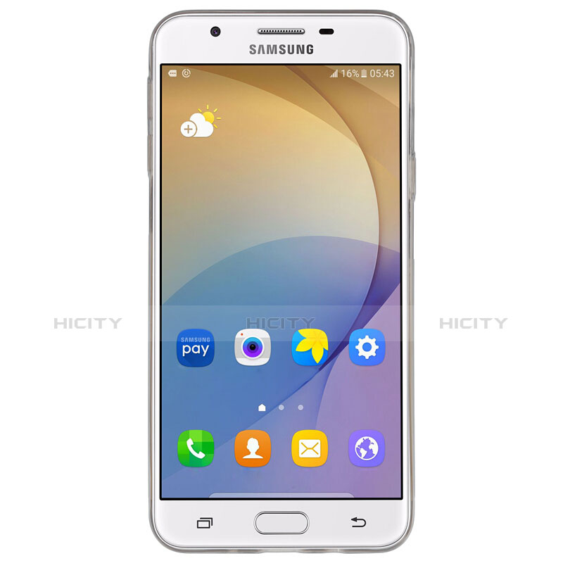 Custodia TPU Trasparente Ultra Sottile Morbida per Samsung Galaxy On5 (2016) G570 G570F Grigio