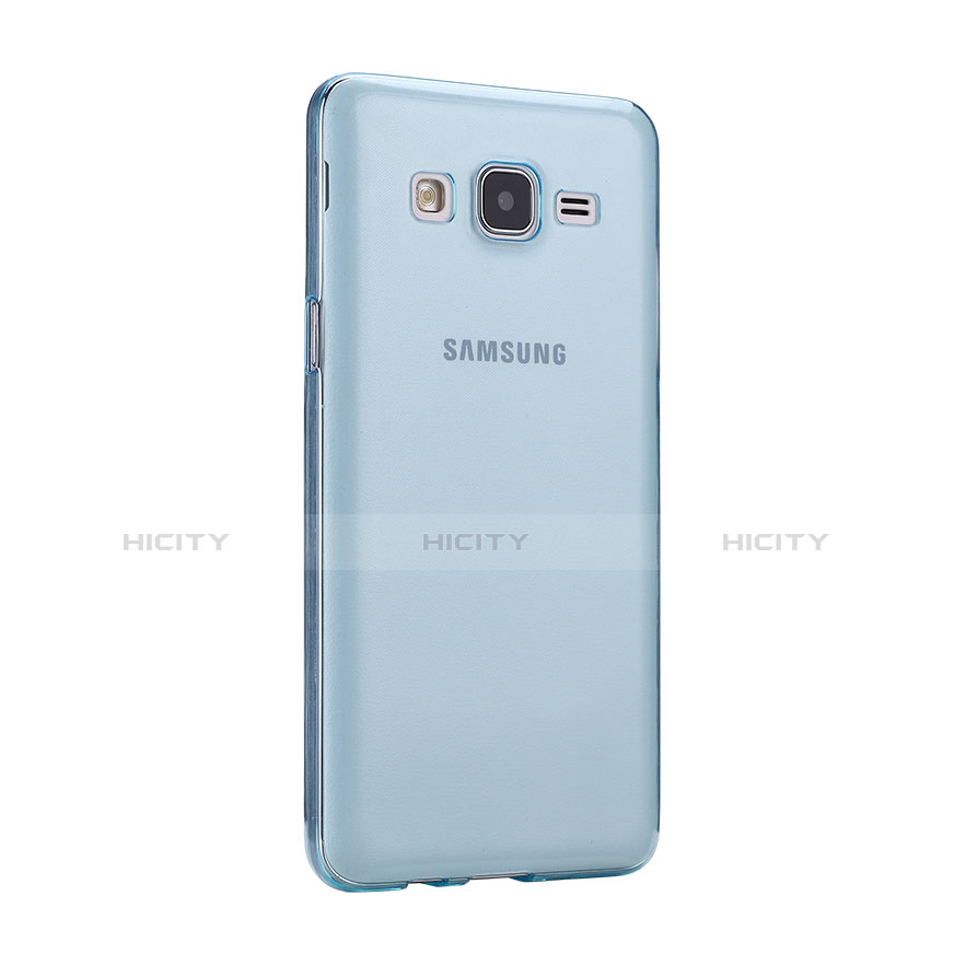 Custodia TPU Trasparente Ultra Sottile Morbida per Samsung Galaxy On5 G550FY Blu