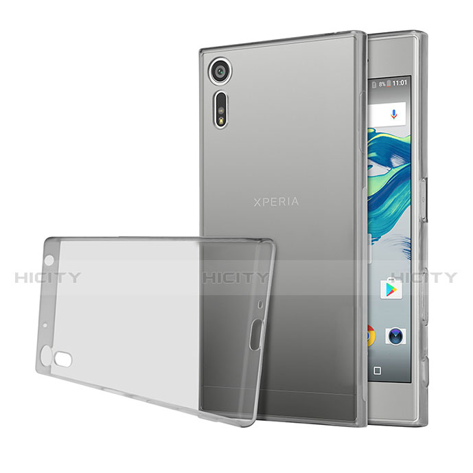 Custodia TPU Trasparente Ultra Sottile Morbida per Sony Xperia XZ Grigio