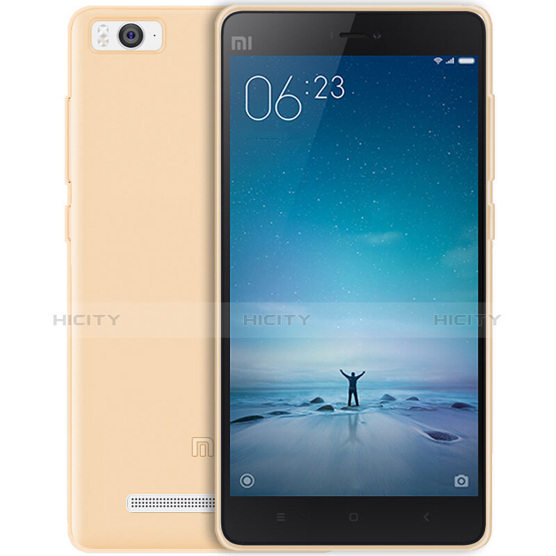 Custodia TPU Trasparente Ultra Sottile Morbida per Xiaomi Mi 4C Oro