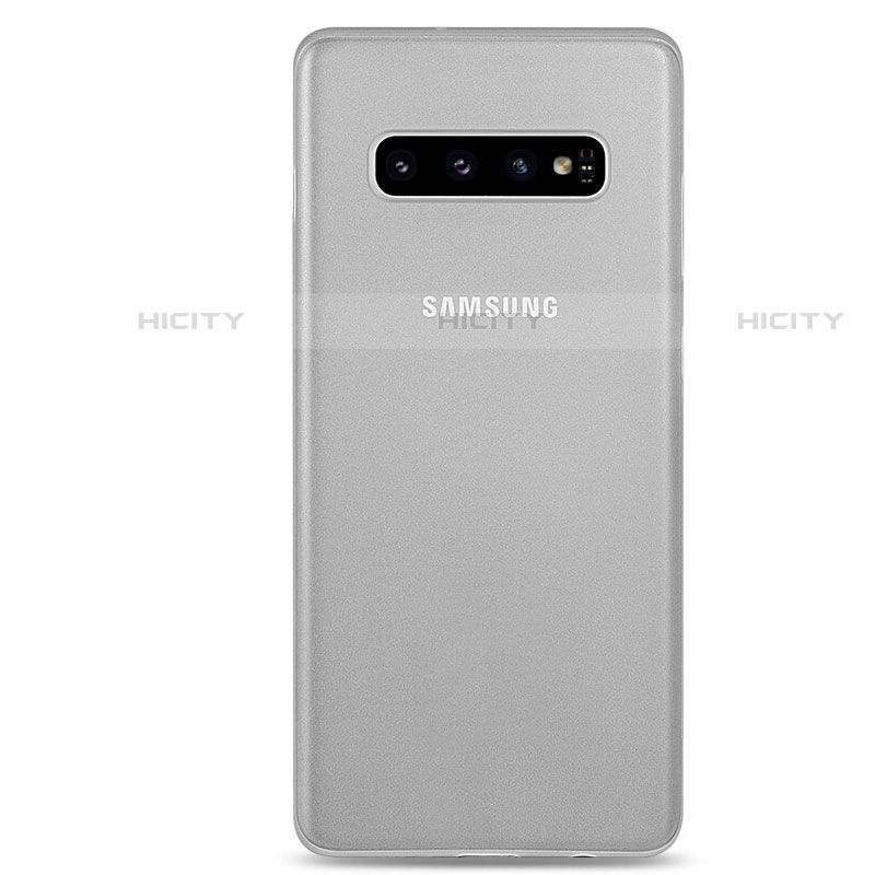 Custodia Ultra Slim Trasparente Rigida Cover Opaca P01 per Samsung Galaxy S10 5G Bianco