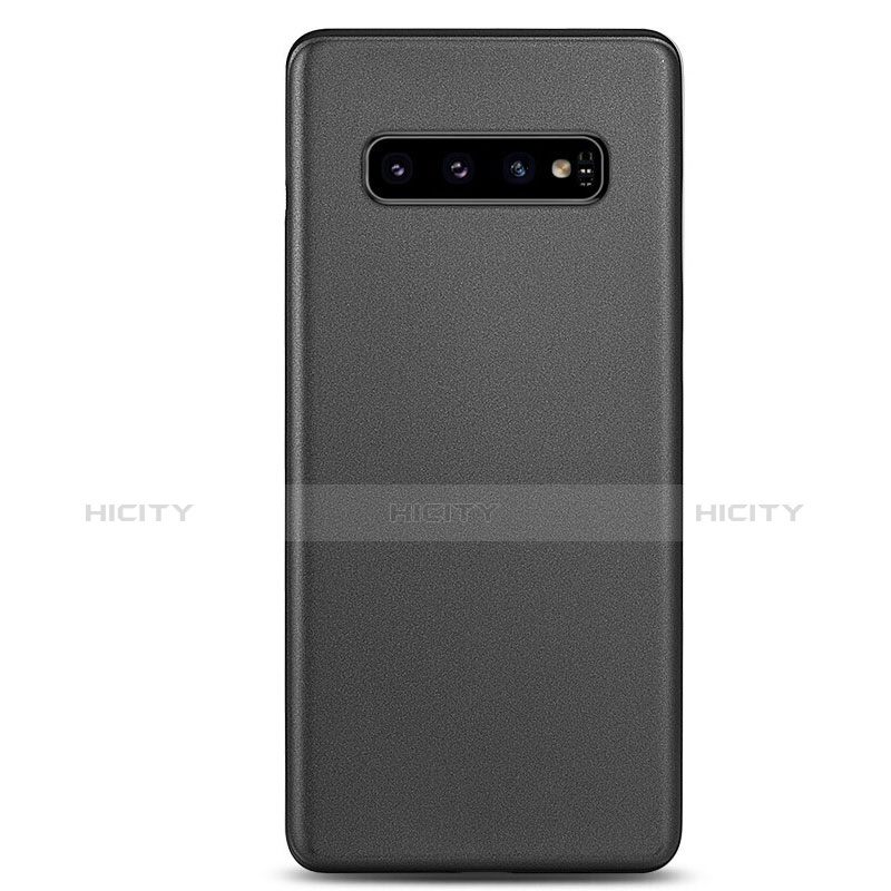 Custodia Ultra Slim Trasparente Rigida Cover Opaca P01 per Samsung Galaxy S10 Nero