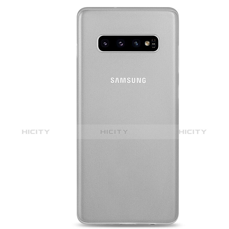 Custodia Ultra Slim Trasparente Rigida Cover Opaca P01 per Samsung Galaxy S10 Plus Bianco