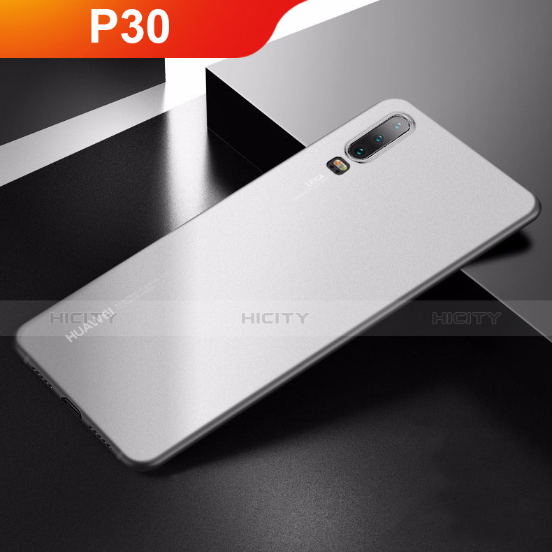 Custodia Ultra Slim Trasparente Rigida Cover Opaca per Huawei P30 Bianco