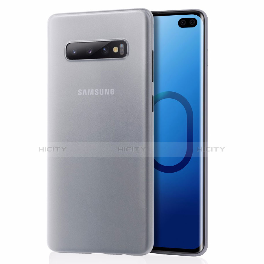 Custodia Ultra Slim Trasparente Rigida Cover Opaca per Samsung Galaxy S10 Plus Bianco