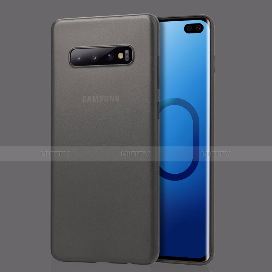 Custodia Ultra Slim Trasparente Rigida Cover Opaca per Samsung Galaxy S10 Plus Grigio