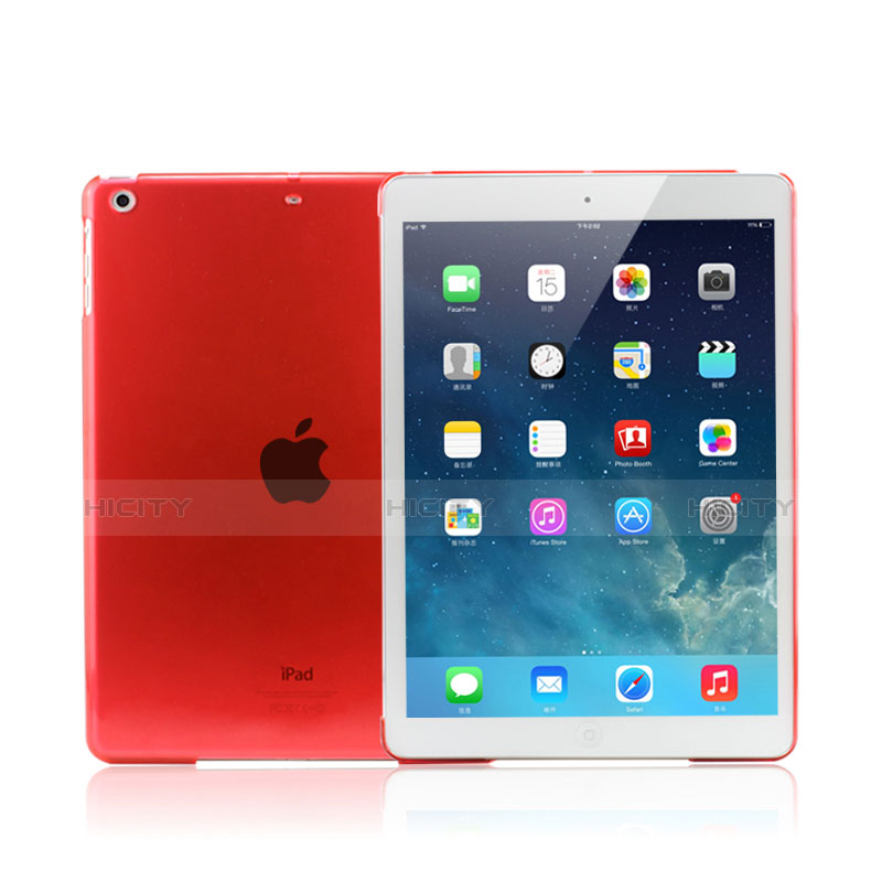 Custodia Ultra Slim Trasparente Rigida Opaca per Apple iPad Mini Rosso